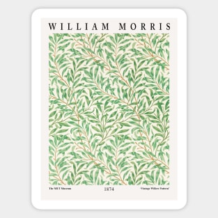 William Morris Exhibition Vintage Willow Pattern Sticker